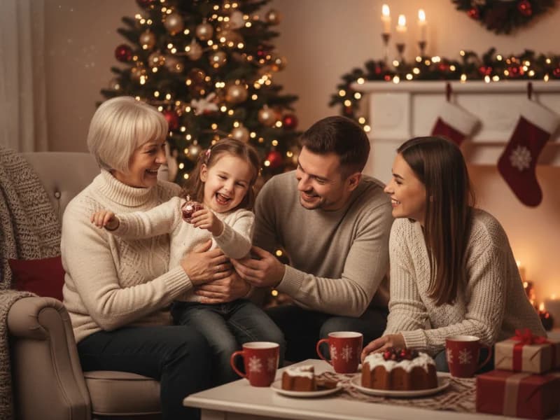 Heartwarming family memory photo with enhanced quality