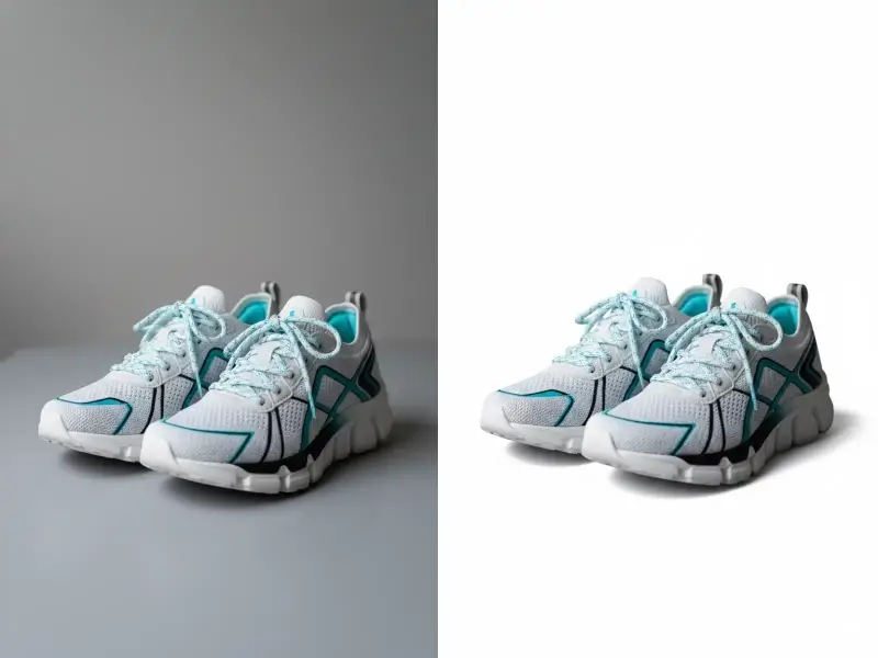 Pure white background with shadow