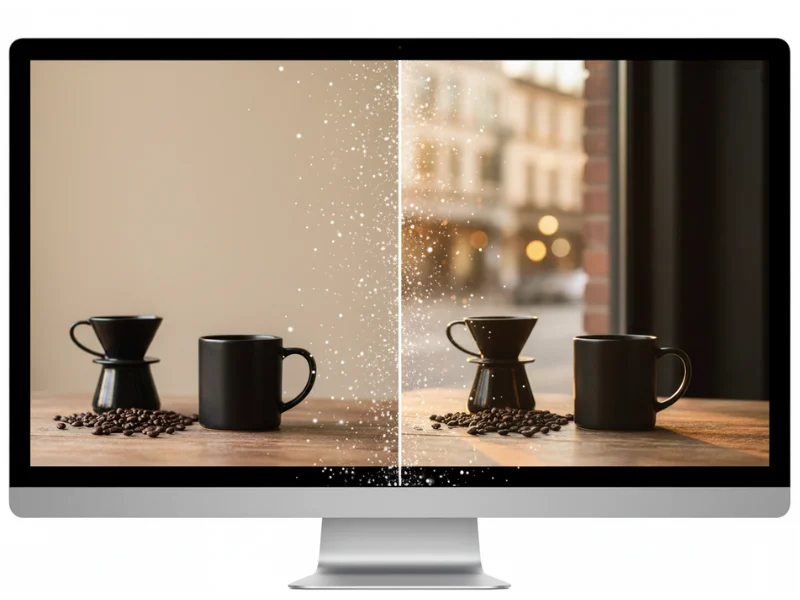 Seedream 4.0 image editing demonstration showing seamless background replacement with natural lighting adjustments