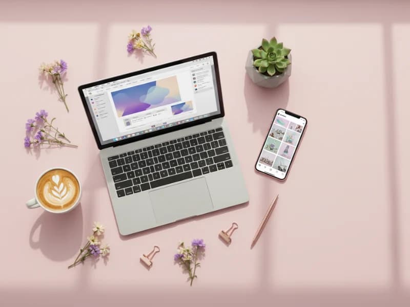 Trendy lifestyle flatlay for social media created with Seedream 4.0 optimized for Instagram and other platforms