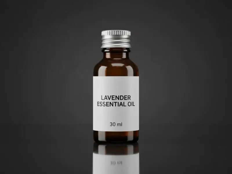 Bottle packshot on glossy surface